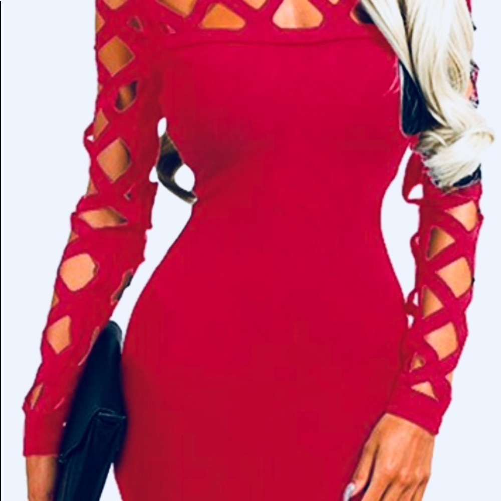 caged bodycon dress